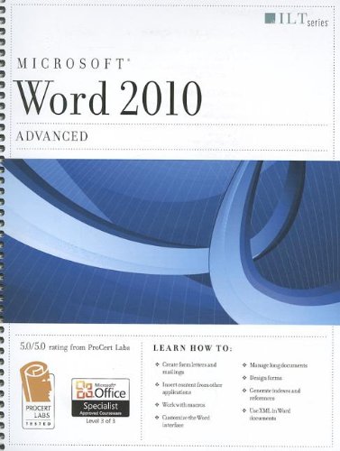 Word 2010 Advanced Student Manual Student Axzo Press