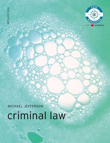 Criminal Law 9th Edition Foundation Studies In Law 9th Revised Edition Michael Jefferson