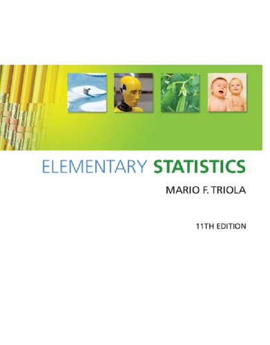 Elementary Statistics 11th Edition 11th Edition Mario F Triola