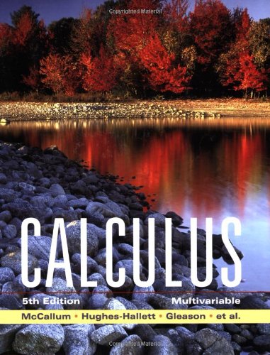 Multivariable Calculus Fifth Edition 5th Hughes Hallett Gleason Mccallum