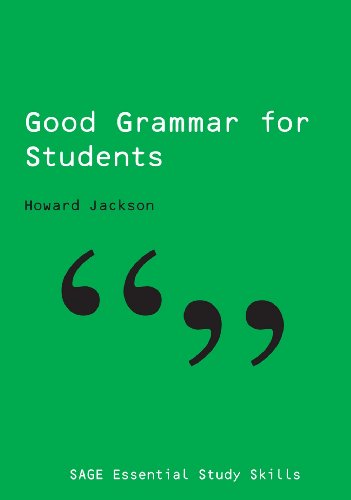 Good Grammar For Students Sage Essential Study Skills Howard Jackson