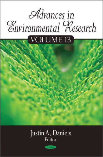 Advances In Environmental Research Volume 13 Justin A Daniels