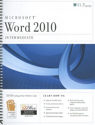 Word 2010 Intermediate Student Manual Student Axzo Press