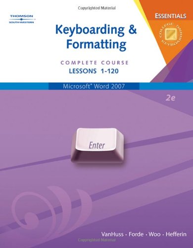 Formatting Document Processing Lessons 61120 2nd Edition Susie H Vanhuss