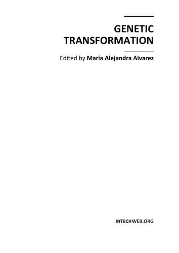 Genetic Transformation Mara Alejandra Alvarez Ed