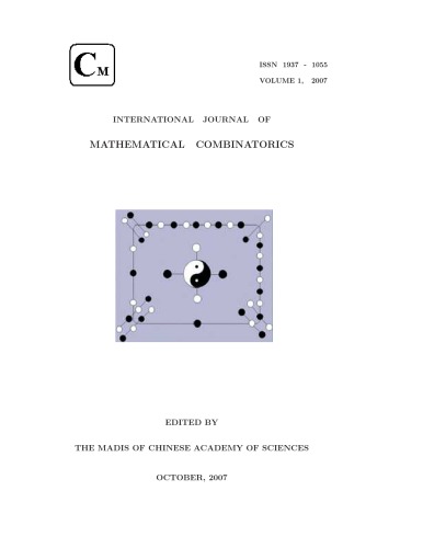 International Journal Of Mathematical Combinatorics Volume 1 2007 Linfan Mao Editorinchief