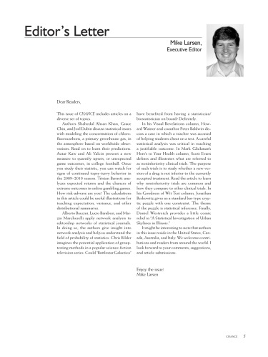Chance Vol22 No3 2009 Issue 3 Mike Larsen Executive Editor