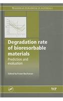Degradation Rate Of Bioresorbable Materials Prediction And Evaluation 1st Edition F J Buchanan