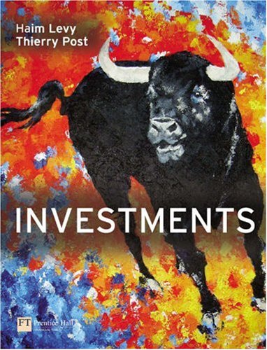 Investments 1st Edition Haim Levy Thierry Post