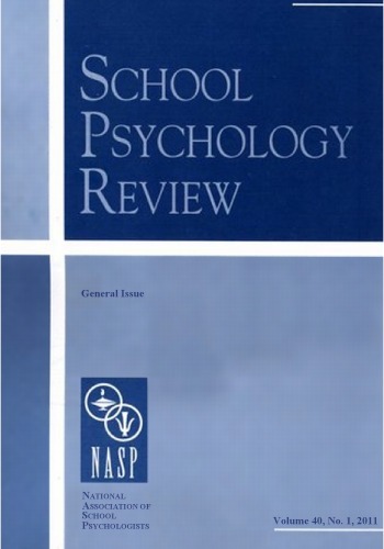 School Psychology Review 2011 Volume 40 No 1 Pp 1167 School Psychologists
