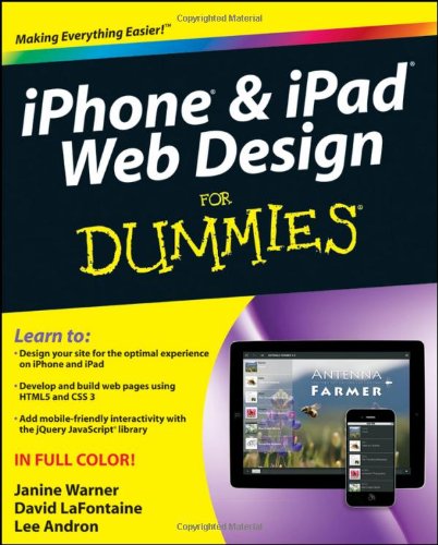 Iphone And Ipad Web Design For Dummies 1st Edition Janine Warner
