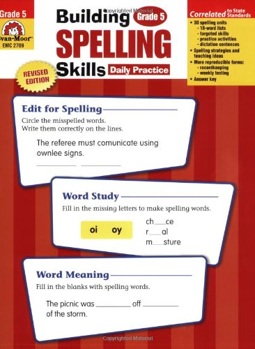 Building Spelling Skills Grade 5 Jo Ellen Moore Evanmoor Educational Publishers