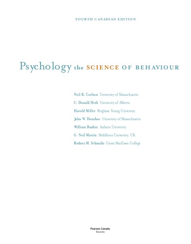 Psychology The Science Of Behaviour Neil R Carlson