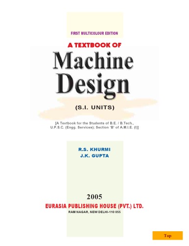 Textbook Of Machine Design Me Rs Khurmi Jk Gupta