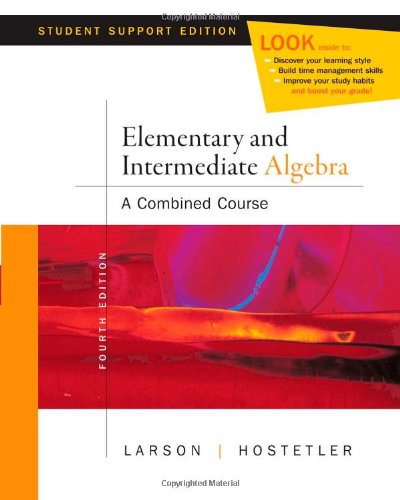 Elementary And Intermediate Algebra 4th Student Support Edition 4th Student Support Edition Ron Larson
