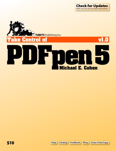 Take Control Of Pdfpen 5 V10 Michael E Cohen