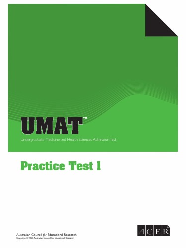 Umat Practice Test 1 Undergraduate Medicine And Health Sciences Admission Test Umatacereduau