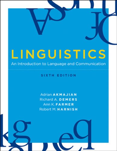 Linguistics An Introduction To Language And Communication Sixth Edition 6th Adrian Akmajian