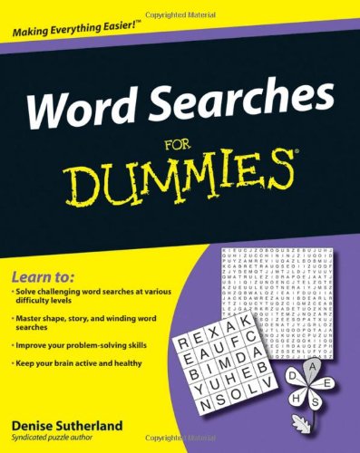Word Searches For Dummies 1st Denise Sutherland