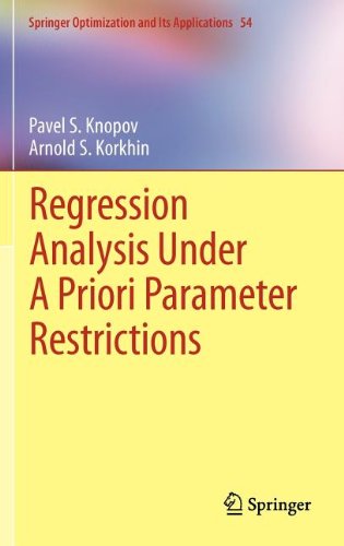 Regression Analysis Under A Priori Parameter Restrictions 1st Edition Pavel S Knopov