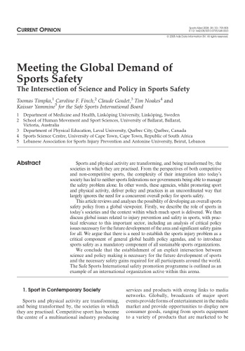 Sports Medicine Volume 38 Issue 10 October 2008 Adisonlinecom