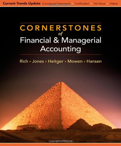 Cornerstones Of Financial Managerial Accounting Current Trends Update 1st Edition Jay S Rich