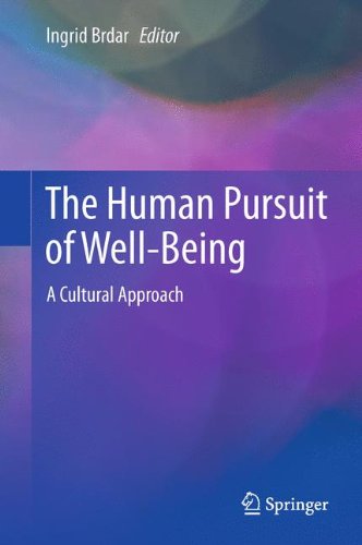The Human Pursuit Of Wellbeing A Cultural Approach 1st Edition Ingrid Brdar Ed
