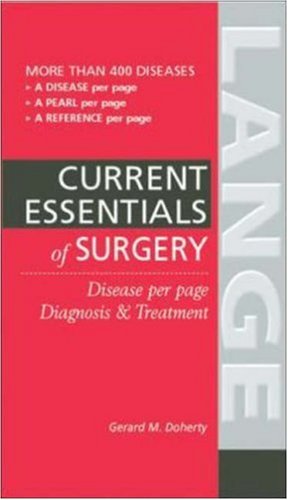 Current Essentials Of Surgery 1st Edition Gerard M Doherty