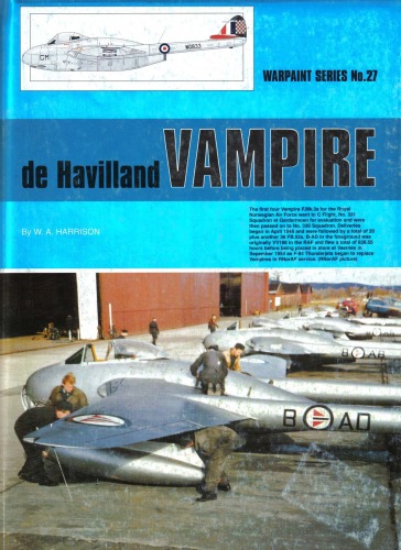 Warpaint Series No 27 De Havilland Vampire W A Harrison