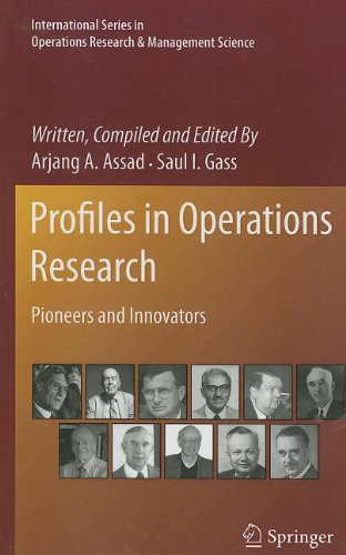 Profiles In Operations Research Pioneers And Innovators 1st Edition Maurice W Kirby
