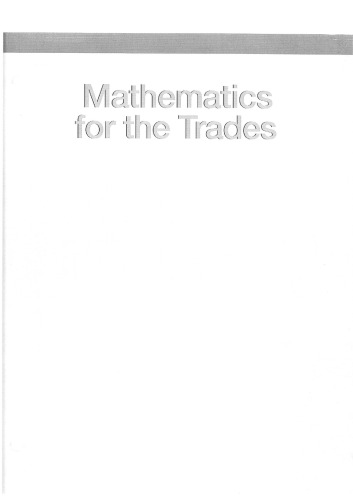 Mathematics For The Trades A Guided Approach 9th Edition Taken From 9th Edition Robert A Carman