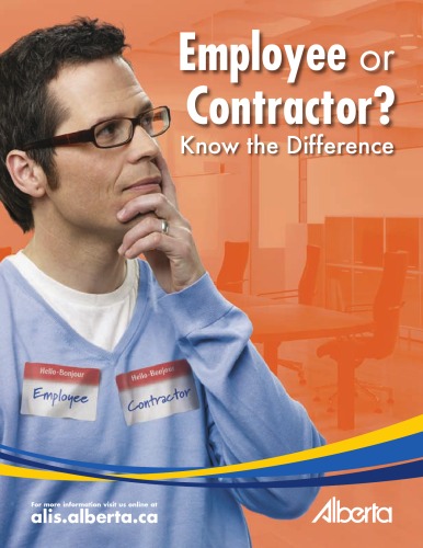 Employee Or Contractor Know The Difference Alberta Alberta Employment And Immigration