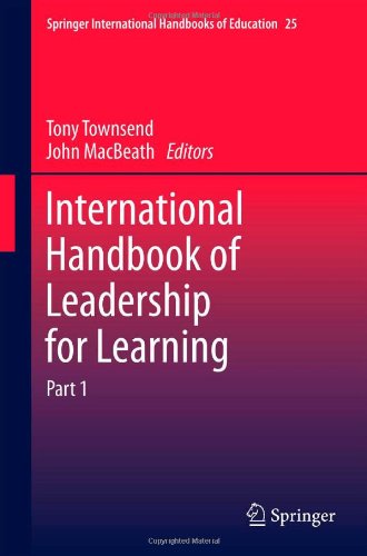 International Handbook Of Leadership For Learning 1st Edition John Macbeath