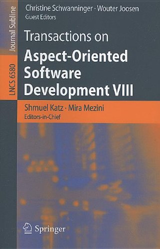 Transactions On Aspectoriented Software Development Viii 1st Edition Suman Roychoudhury