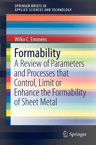 Formability A Review Of Parameters And Processes That Control Limit Or Enhance The Formability Of Sheet Metal 1st Edition Wilko C Emmens Auth