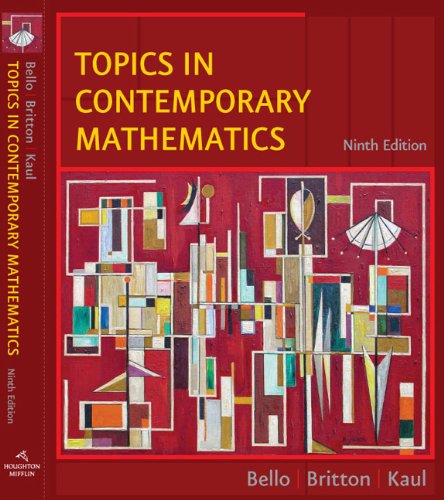 Topics In Contemporary Mathematics 9th Edition 9th Edition Ignacio Bello