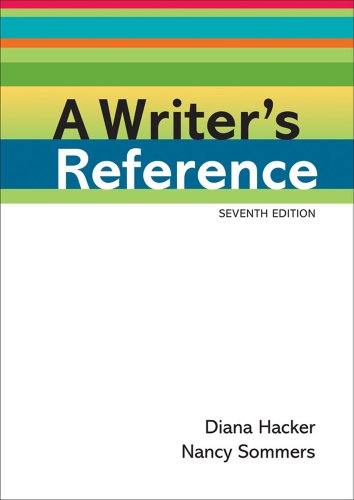 A Writers Reference 7th Edition 7th Edition Diana Hacker Nancy Sommers