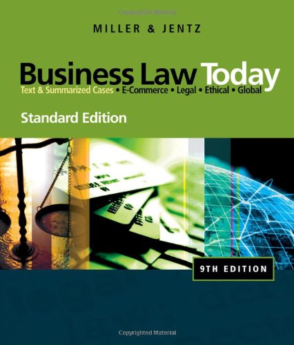 Business Law Today Standard Edition 9th Edition Roger Leroy Miller
