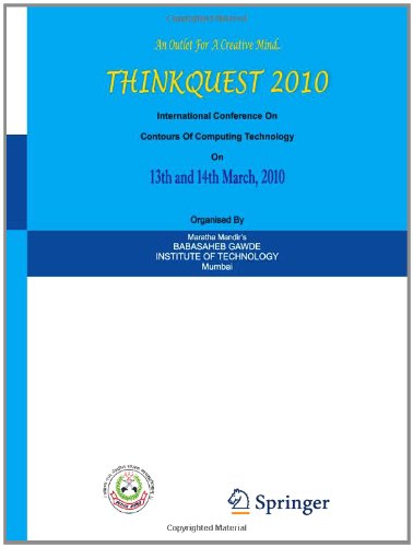 Thinkquest2010 Proceedings Of The First International Conference On Contours Of Computing Technology 1st Edition Dr Vamsi Krishna Gondi