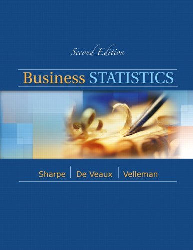 Business Statistics 2nd Edition 2nd Norean D Sharpe Richard D De Veaux