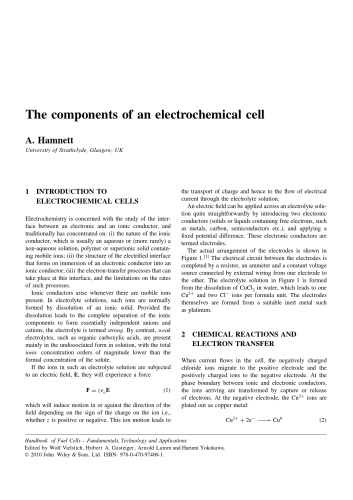 Handbook Of Fuel Cells Fundamentals Technology And Application Wolf Vielstich Iqsc