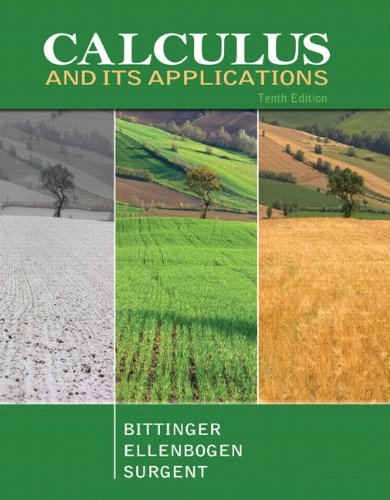Calculus And Its Applications 10th Edition 10th Marvin L Bittinger