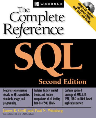 Sql The Complete Reference 2nd Edition James R Groff Paul N Weinberg