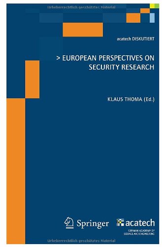 European Perspectives On Security Research 1st Edition Klaus Thoma
