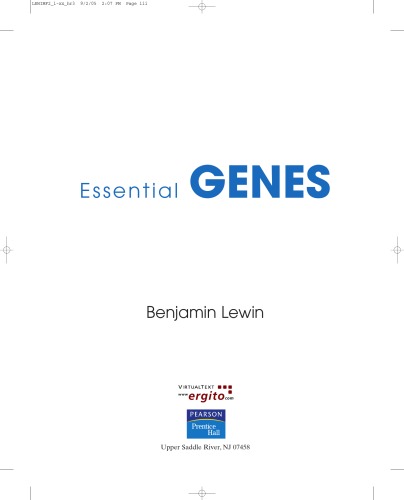 Essential Genes Benjamin Lewin