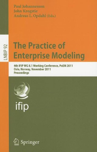 The Practice Of Enterprise Modeling 4th Ifip Wg 81 Working Conference Poem 2011 Oslo Norway November 23 2011 Proceedings 1st Edition Wil M P Van Der Aalst Auth