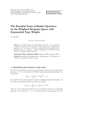 Integral Equations And Operator Theory Volume 55 I Gohberg Chief Editor