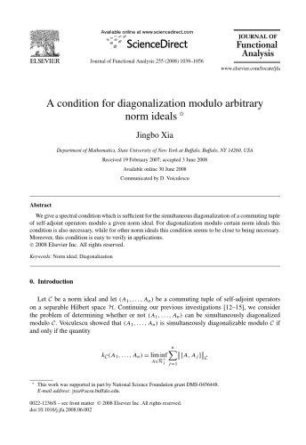 Journal Of Functional Analysis Volume 255 Issues 5 6 7 8 A Connes