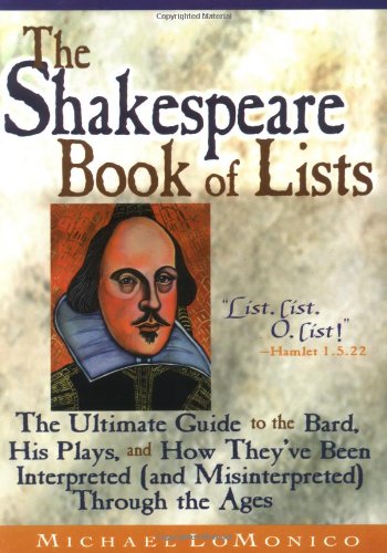 Shakespeare Book Of Lists Michael Lomonico