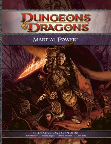 Martial Power A 4th Edition Dd Supplement Dd Rules Expansion Wizards Rpg Team